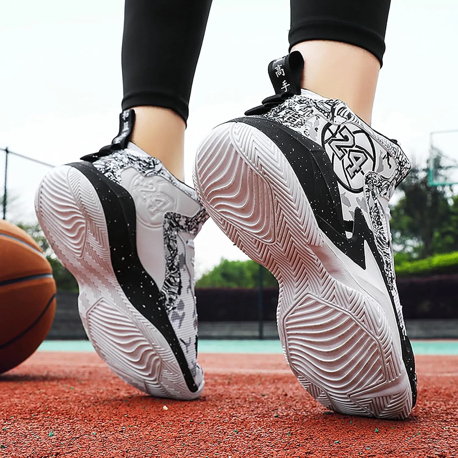 Kids Basketball Shoes High Top Youth Fashion Sneakers Girls Casual Sports Basketball Shoes Breathable Comfortable Boys Sneakers for Big Kids