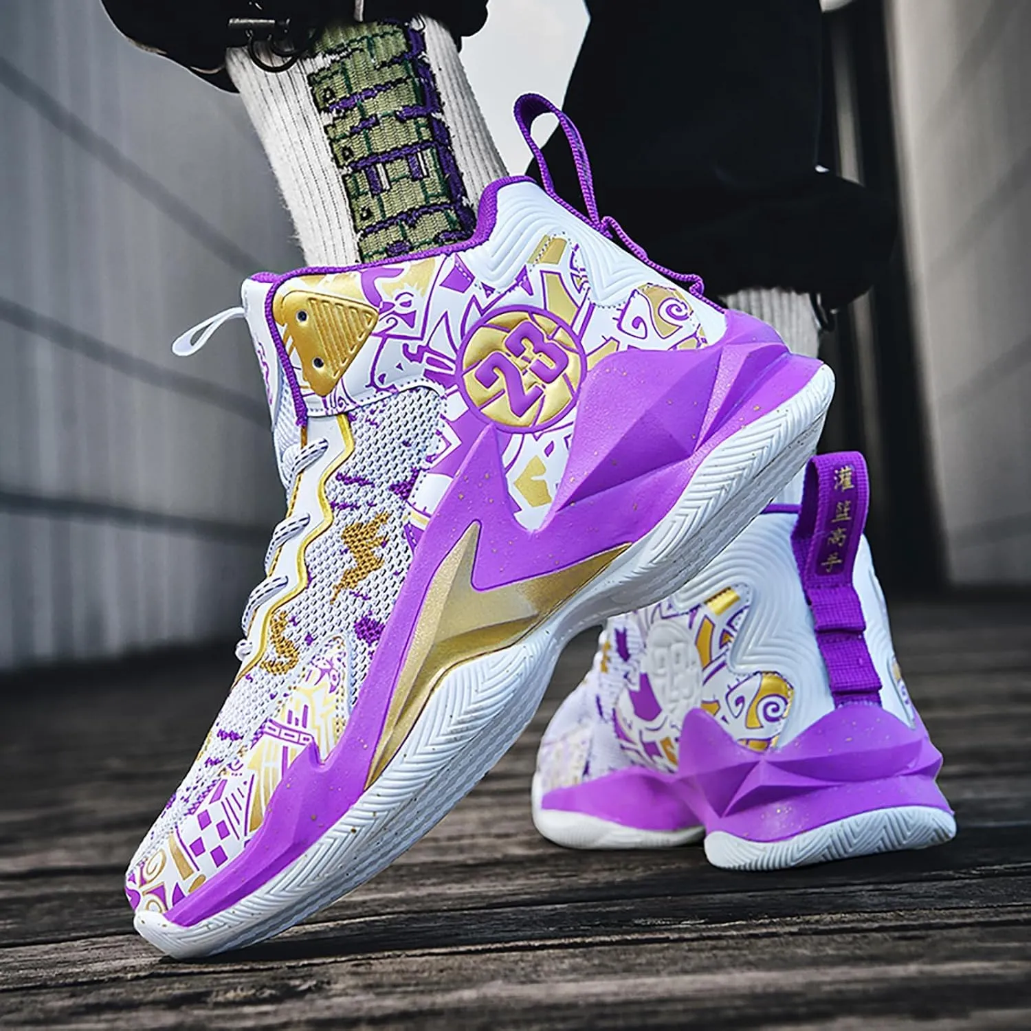 Kids Basketball Shoes High Top Youth Fashion Sneakers Girls Casual Sports Basketball Shoes Breathable Comfortable Boys Sneakers for Big Kids