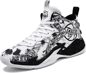 Kids Basketball Shoes High Top Youth Fashion Sneakers Girls Casual Sports Basketball Shoes Breathable Comfortable Boys Sneakers for Big Kids