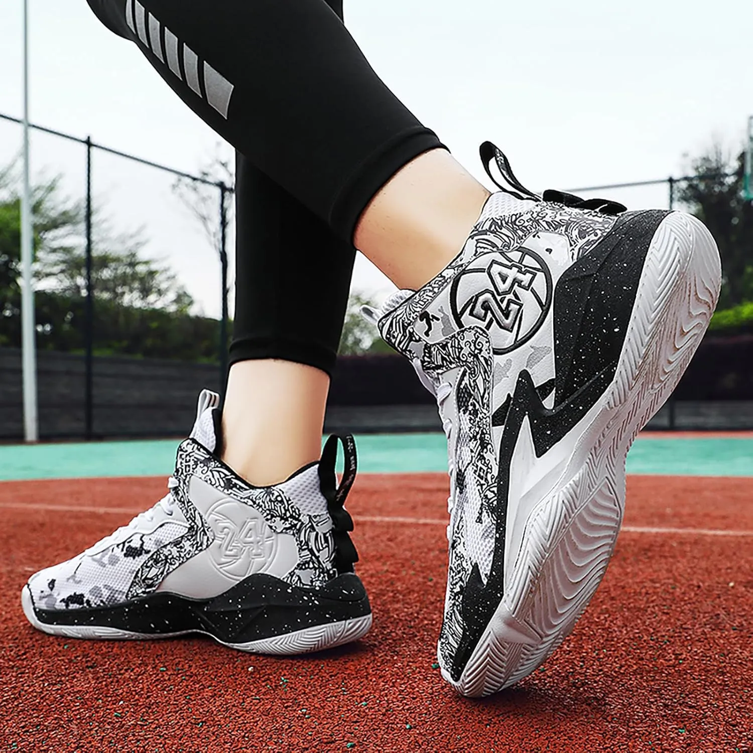 Kids Basketball Shoes High Top Youth Fashion Sneakers Girls Casual Sports Basketball Shoes Breathable Comfortable Boys Sneakers for Big Kids