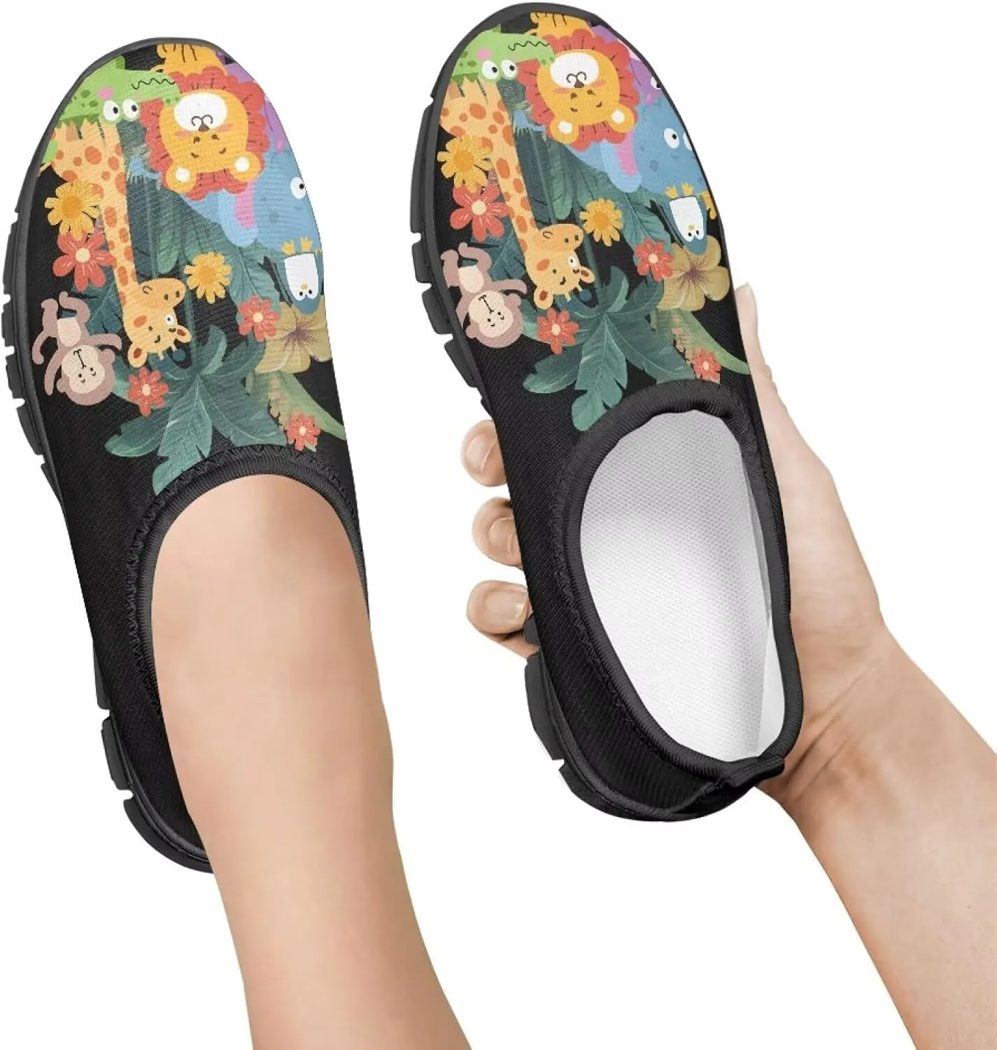 Kids Tennis Shoes Slip On Boys Girls Loafers Lightweight Non Slip Soft Casual Walking Running Shoes Outdoor Sneakers Black Sole Size 11-15