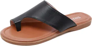 KINOW Bunion Sandals for Women Orthopedic Flat Shoes Toe Ring Slide Flip Flop Slippers