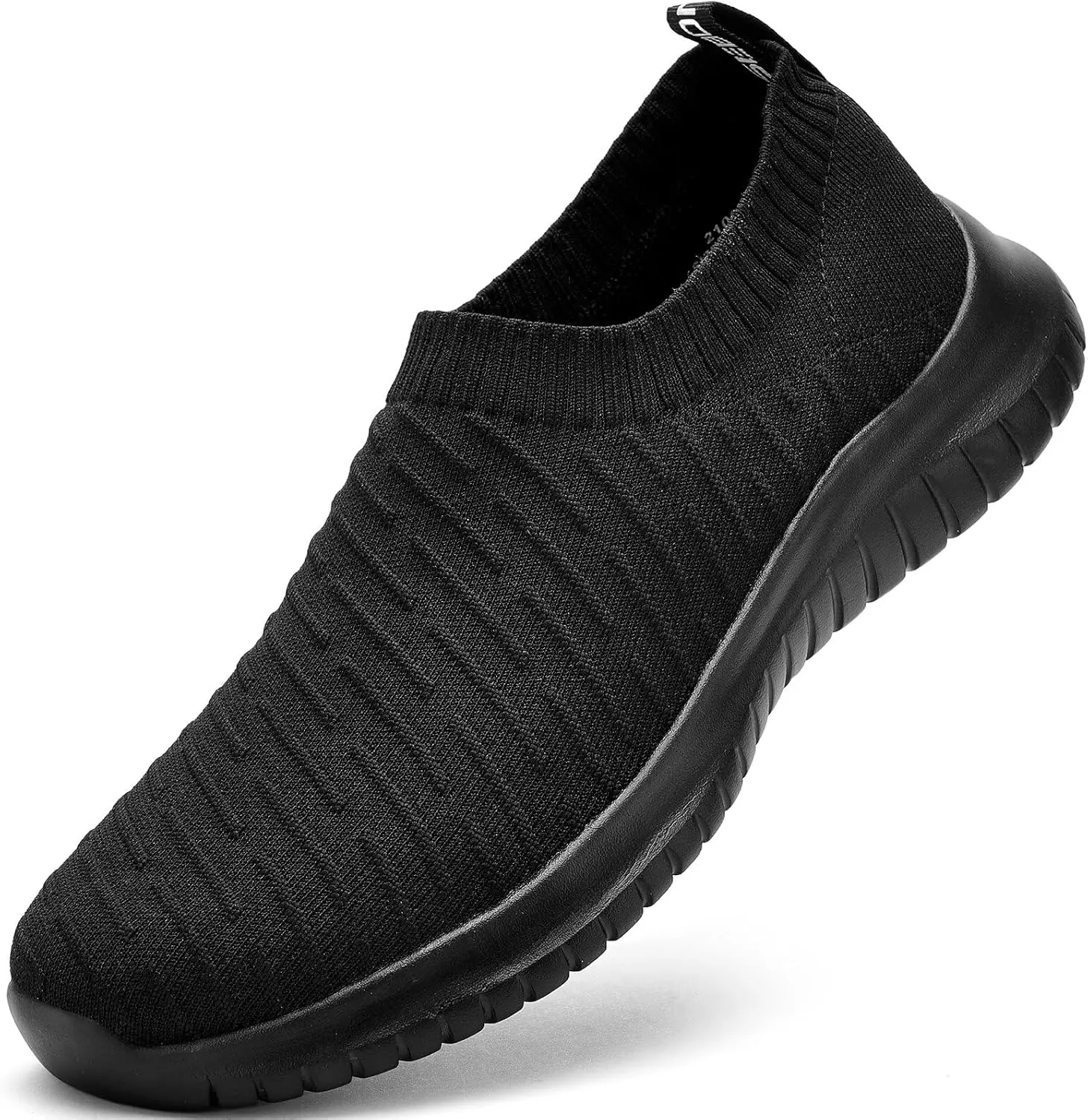 konhill Men's Athletic Walking Shoes - Lightweight Casual Knit Slip on Sneakers