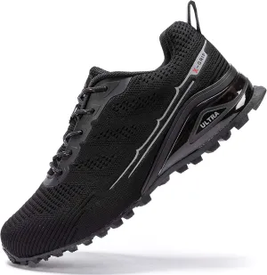 Kricely Men's Trail Running Shoes Fashion Walking Hiking Sneakers for Men Tennis Cross Training Shoe Outdoor Snearker Mens Casual Workout Footwear