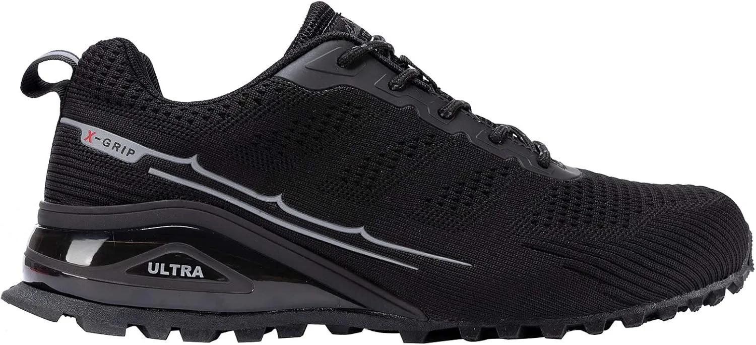 Kricely Men's Trail Running Shoes Fashion Walking Hiking Sneakers for Men Tennis Cross Training Shoe Outdoor Snearker Mens Casual Workout Footwear