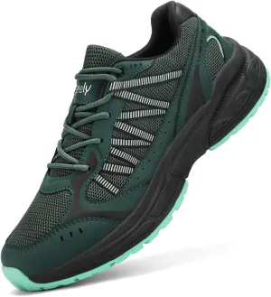 Kricely Men's Walking Shoes Breathable Tennis Running Shoes Lace Up Non Slip Sneakers Athletic Gym Sports Shoes for Men