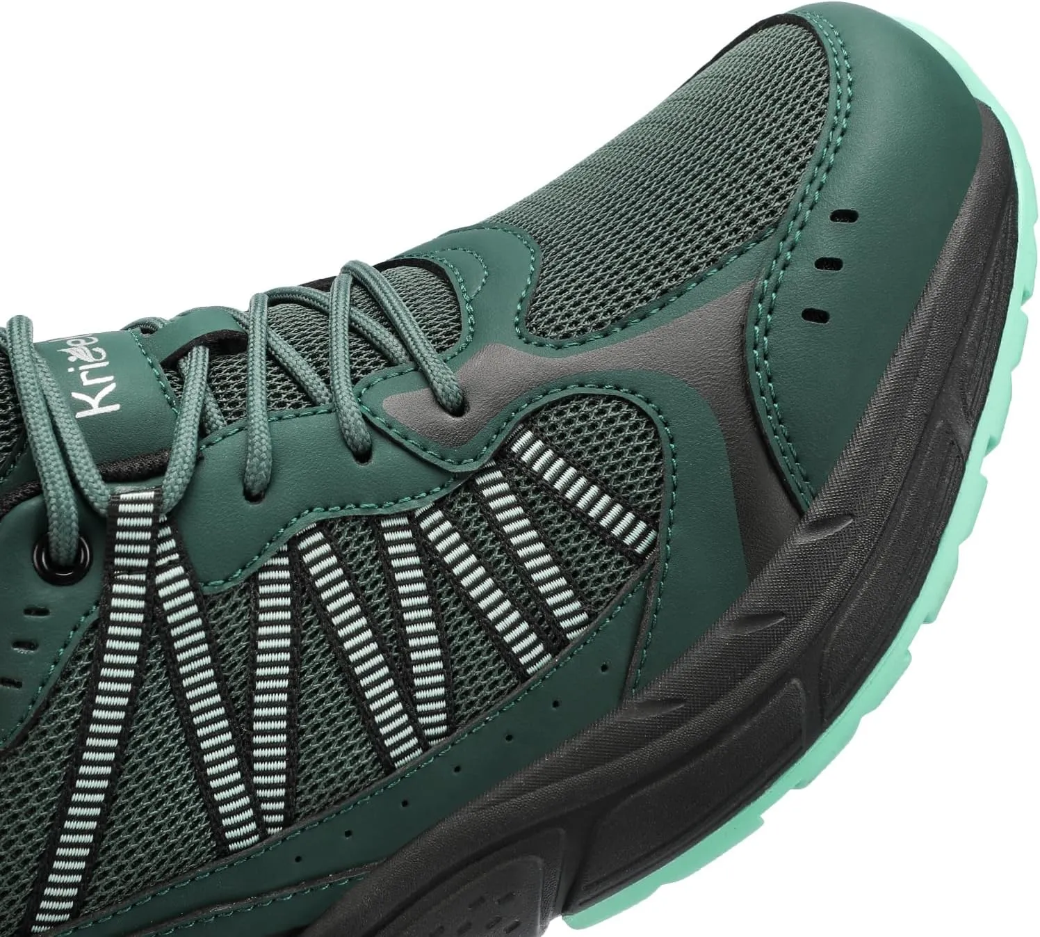 Kricely Men's Walking Shoes Breathable Tennis Running Shoes Lace Up Non Slip Sneakers Athletic Gym Sports Shoes for Men