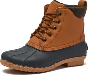 Lands' End Dakota Insulated Womens Duck Boots - Waterproof Snow or Rain Boots Women - Black, Brown, or Grey Winter Boots for Women Size 6 to 11