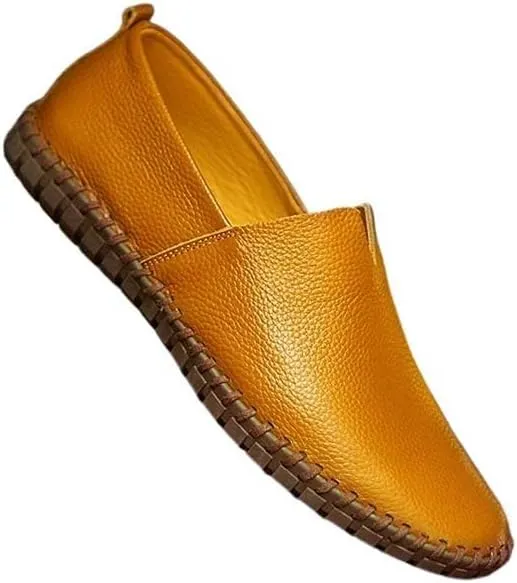 Large Size Men's Elegant Loafers - Spring/Summer Comfort | Superfine Fiber Leather, Non-Slip and Breathable Slip-On Shoes for Casual or Formal Wear