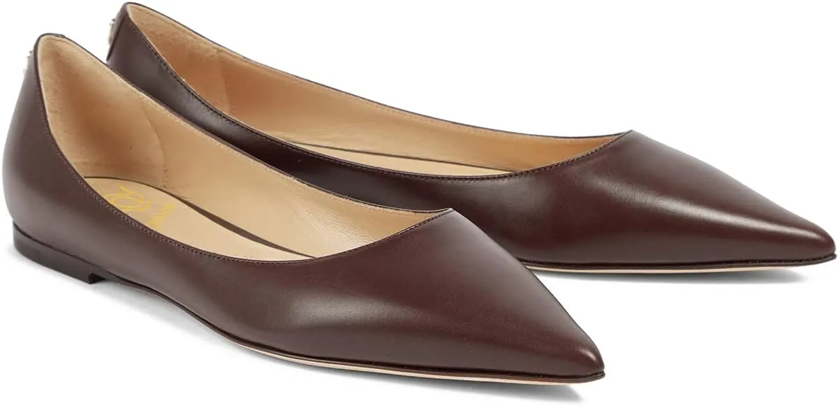 LEHOOR Women Comfortable Ballet Flats Shoes Pointed Closed Toe Slip On Suede Flats Pointy Toe Flat Heel Dress Shoes Spring Comfort Velvet Loafer Flats Casual Club Driver Dress Flats Classic 4-11 M US