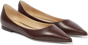 LEHOOR Women Comfortable Ballet Flats Shoes Pointed Closed Toe Slip On Suede Flats Pointy Toe Flat Heel Dress Shoes Spring Comfort Velvet Loafer Flats Casual Club Driver Dress Flats Classic 4-11 M US