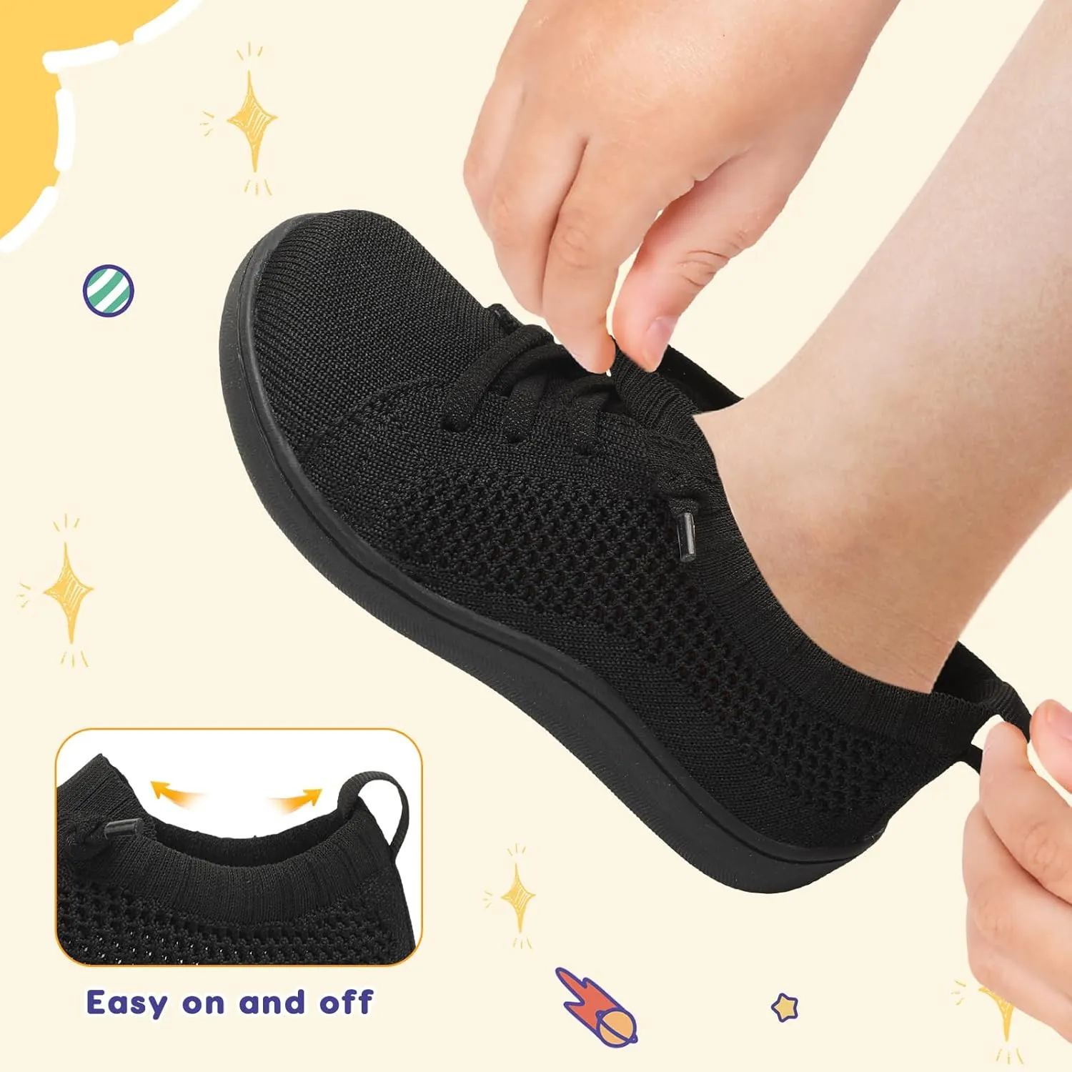LeIsfIt Toddler Shoes Girls Boys Wide Shoes Kids Zero Drop Minimalist Sneakers Barefoot Slip on Tennis Sneakers