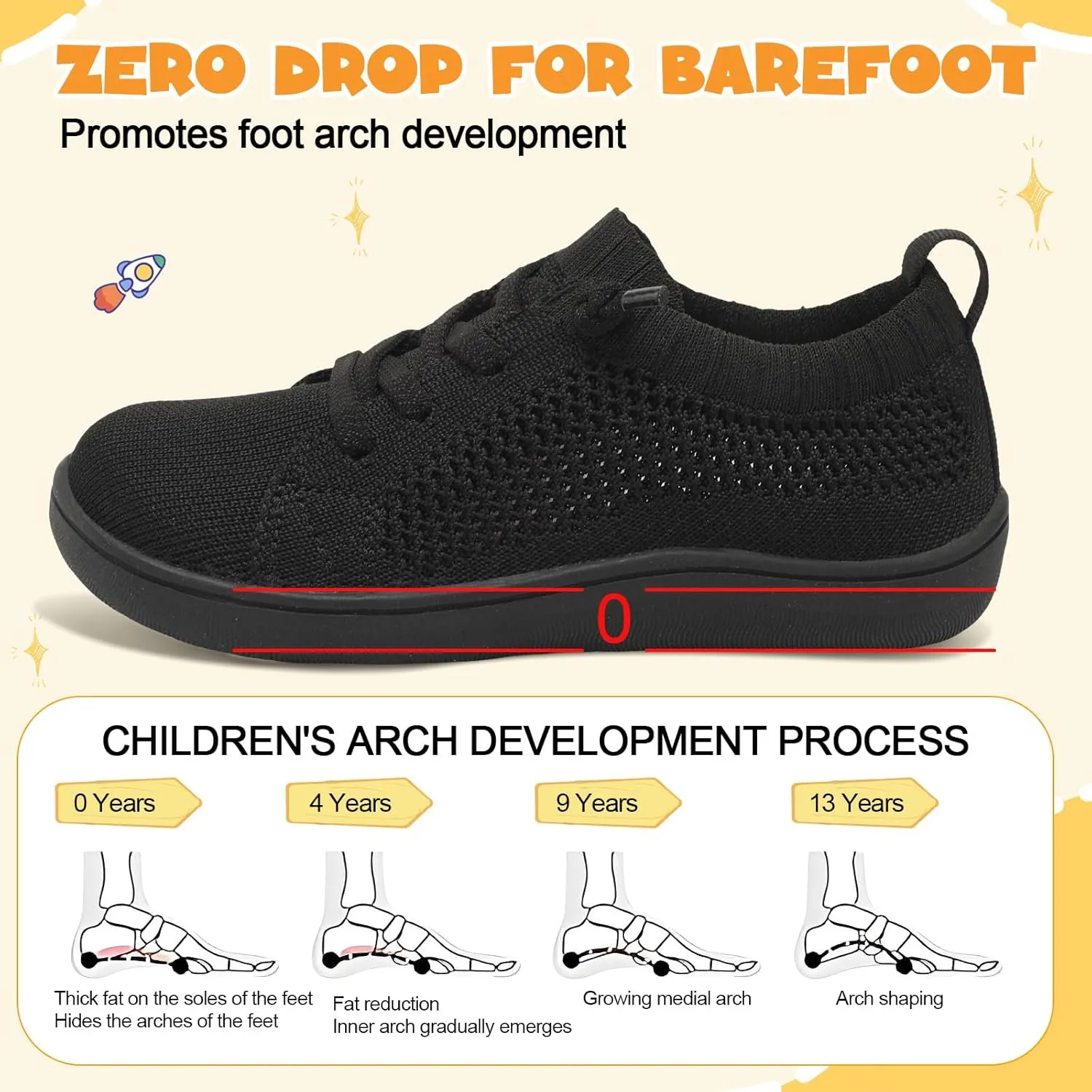 LeIsfIt Toddler Shoes Girls Boys Wide Shoes Kids Zero Drop Minimalist Sneakers Barefoot Slip on Tennis Sneakers