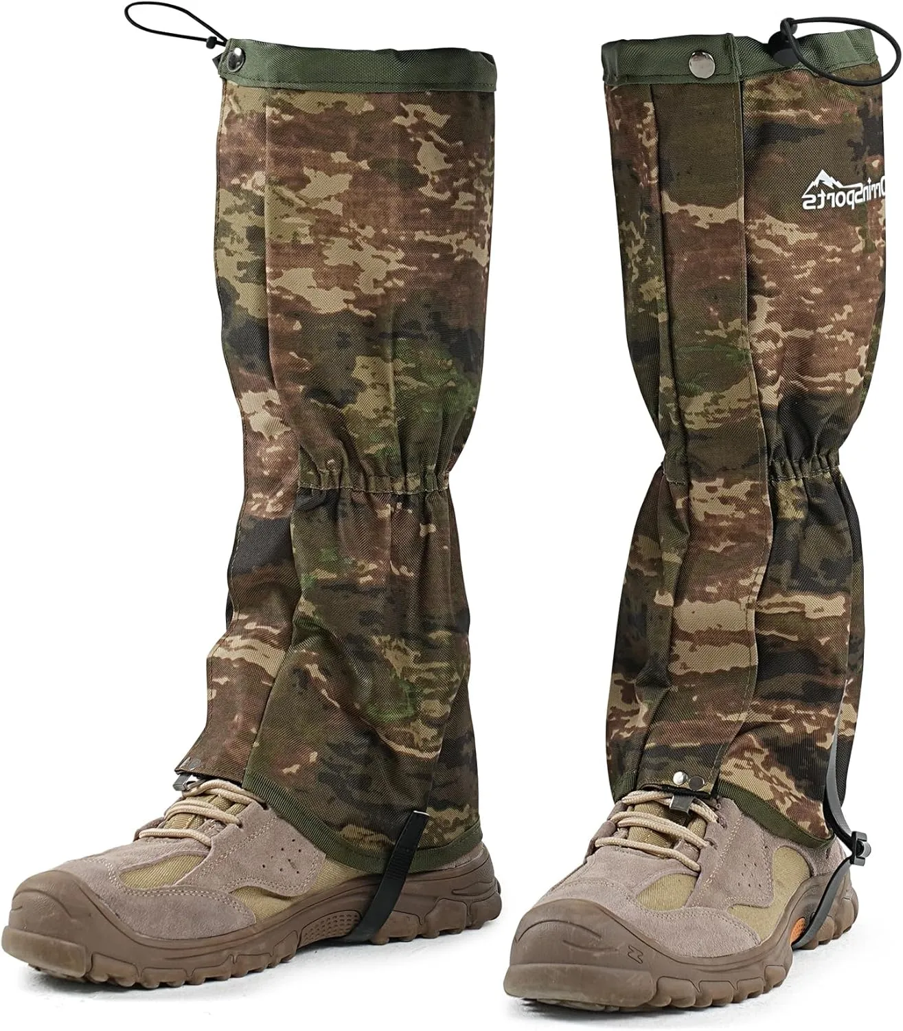 likloks Leg Gaiters for Men & Women, Adjustable Hiking Gaiters for Boots, Durable Lightweight Gaiters for Outdoor Activities