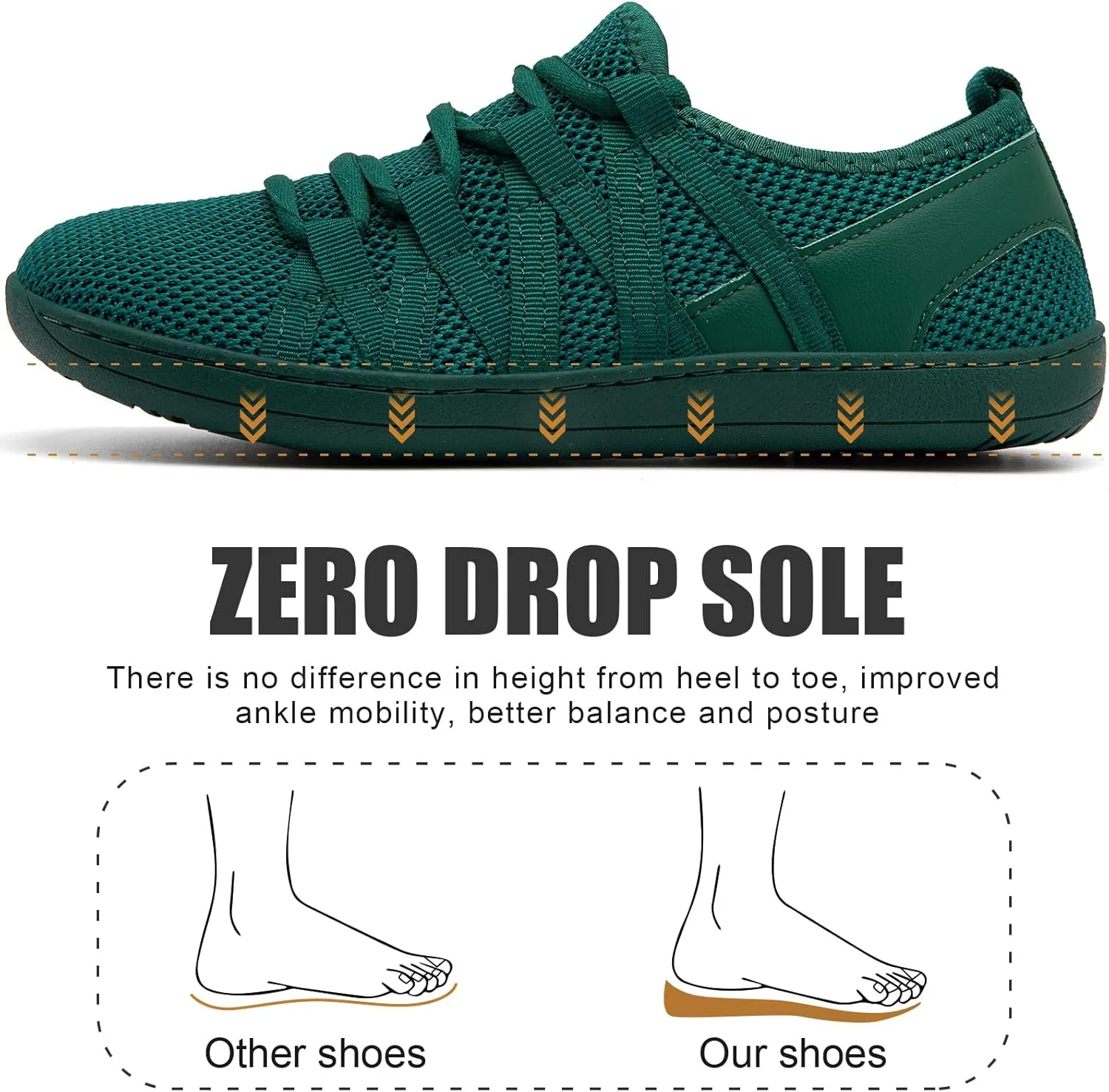 Linenghs Barefoot Shoes Women Minimalist Wide Toe Box Walking Shoes Zero Drop Sole Width Fashion Sneaker Trail Runner