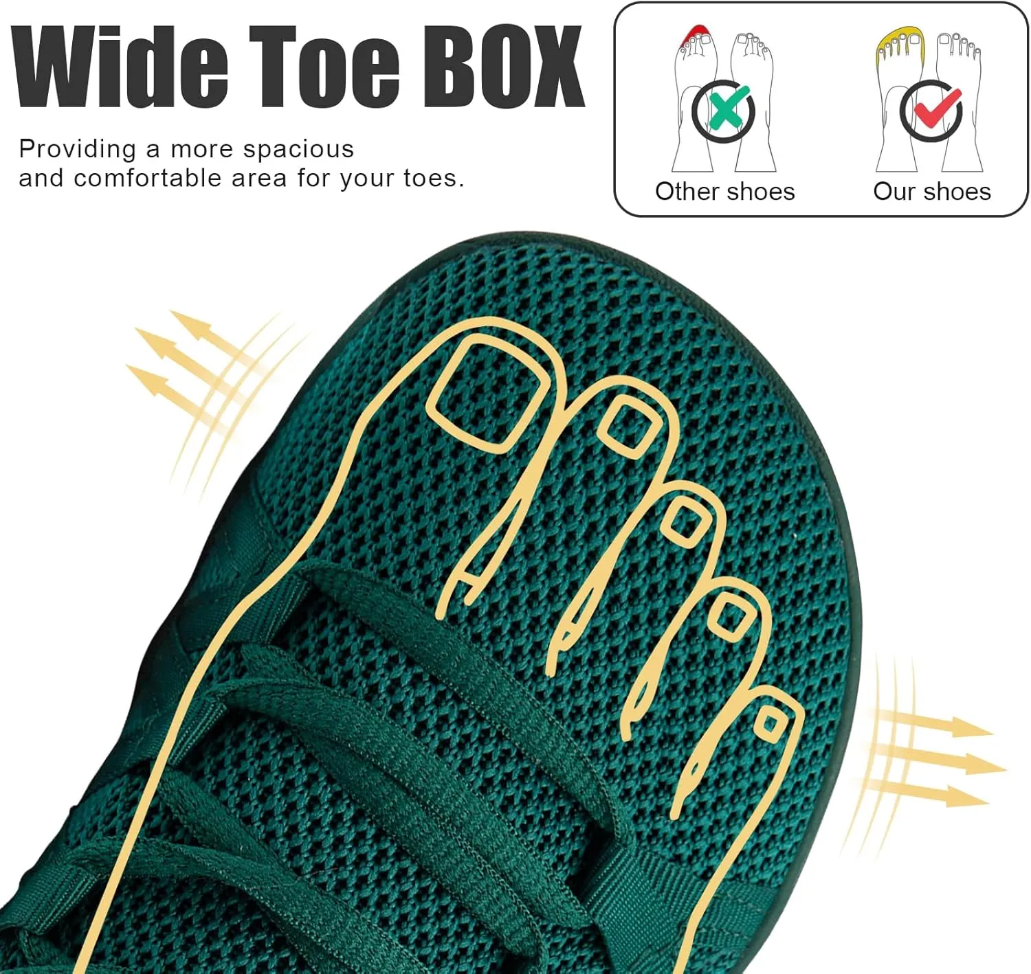 Linenghs Barefoot Shoes Women Minimalist Wide Toe Box Walking Shoes Zero Drop Sole Width Fashion Sneaker Trail Runner