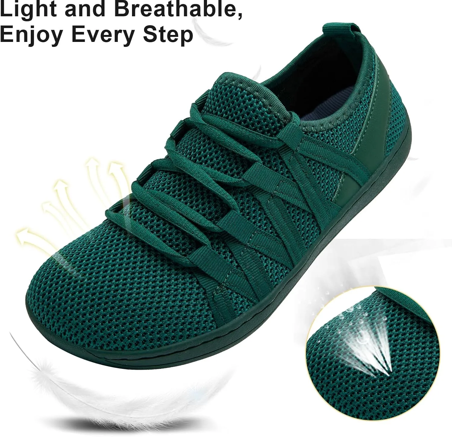 Linenghs Barefoot Shoes Women Minimalist Wide Toe Box Walking Shoes Zero Drop Sole Width Fashion Sneaker Trail Runner