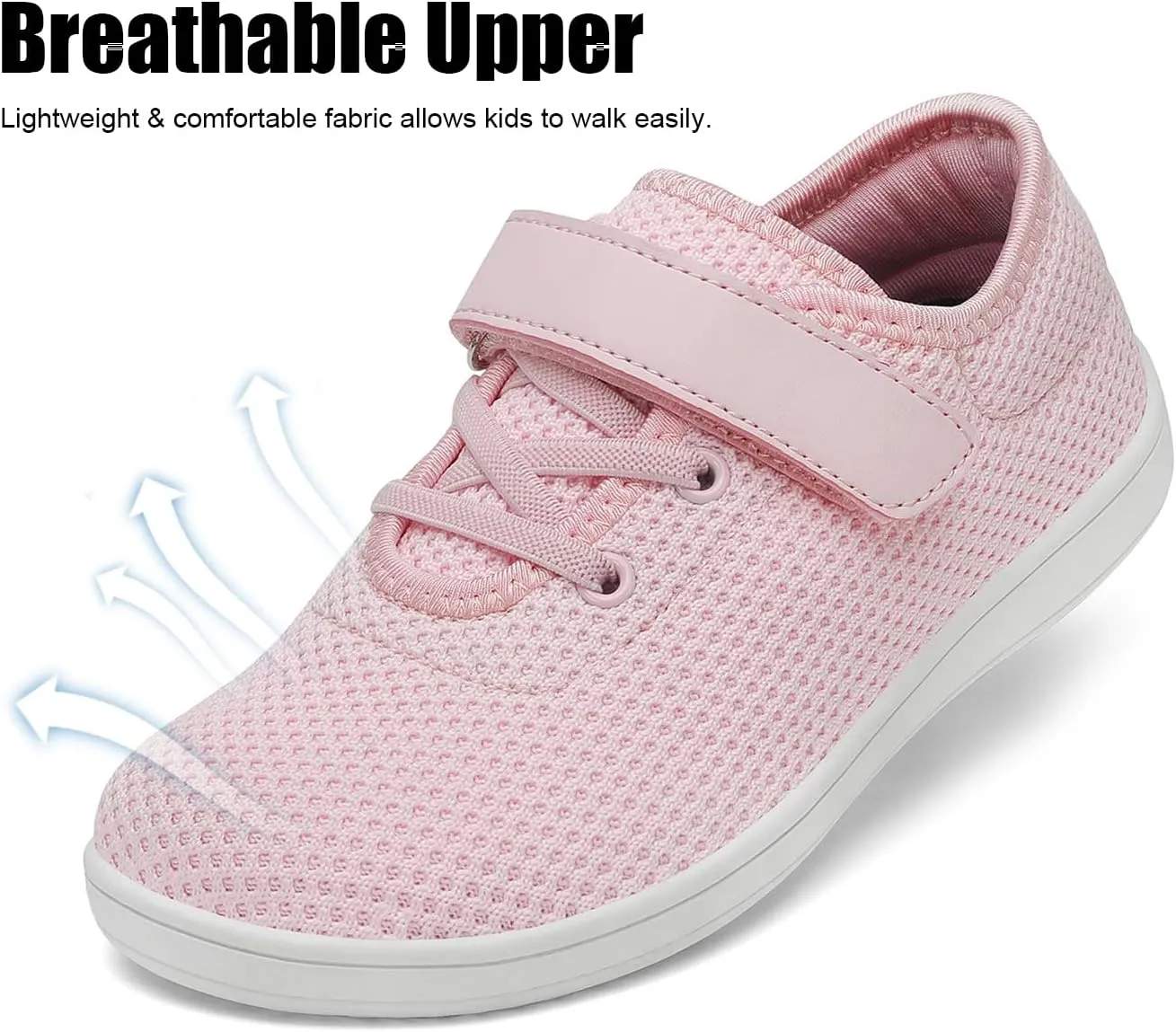 Little/Big Kids Barefoot Shoes Boys Breathable Walking Sneakers Girls Lightweight Wide Toe Box Shoes for Indoor Outdoor