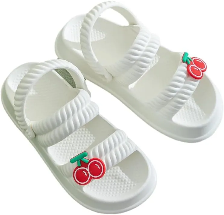 Loizziuy Women's Strawberry Slippers Slides Heart Decor Flip Flops Sandals for Vacation Flat Bottom Casual Slippers for Womens Girls