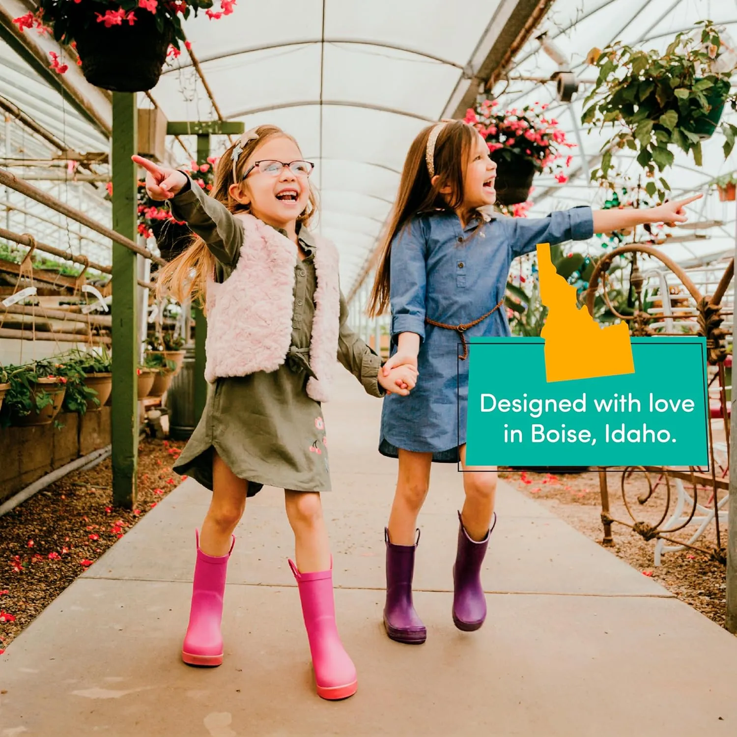 Lone Cone Premium Natural Rubber Rain Boots for Toddlers and Kids with Solid Design