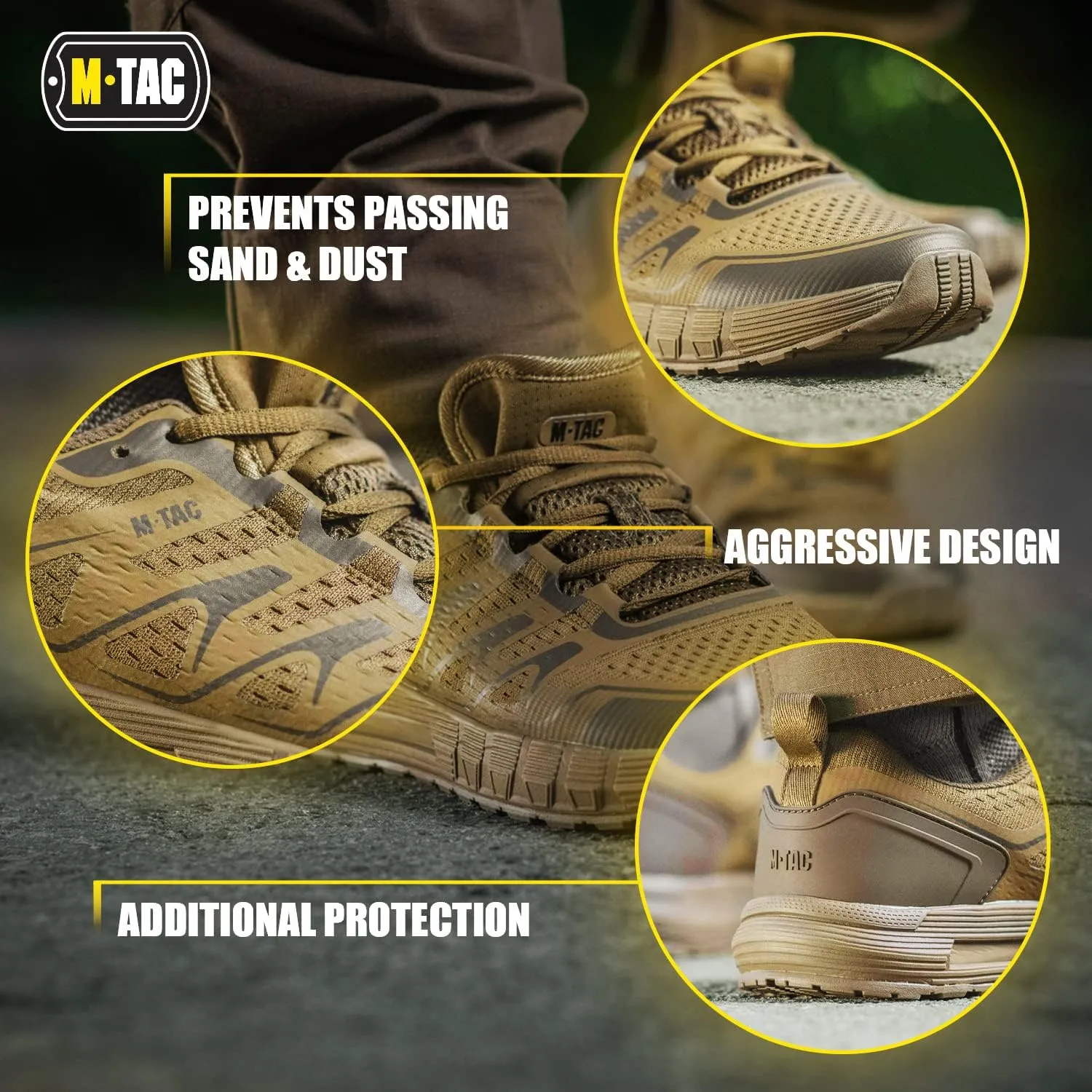 M-Tac Sport Tactical Running Walking Hiking Sneakers for Men - Mesh Lightweight
