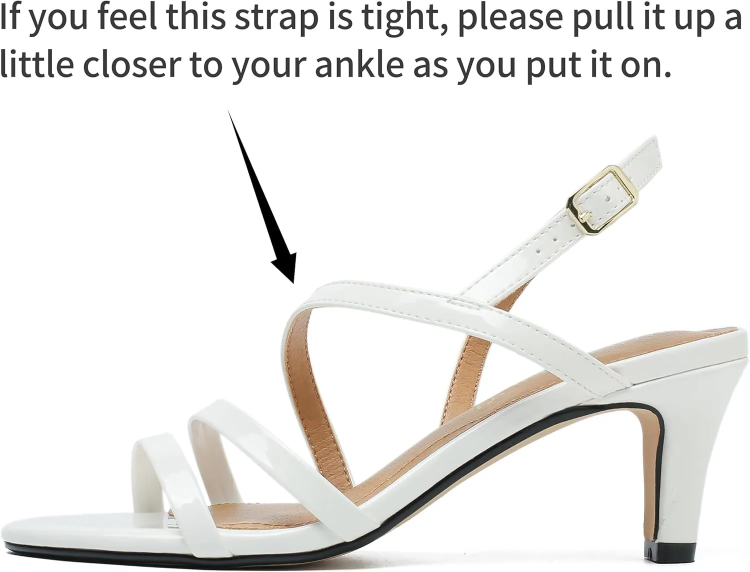 MAIERNISI JESSI Unisex Men's Women's Strappy Dress Sandals Kitten Heel Slingback Heels