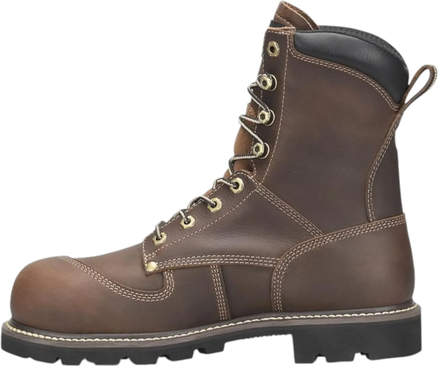 Matterhorn Men’s Corvus 8” Waterproof Comp Toe Puncture Resisting Work Boot, Durable Leather, Slip-Resistant Sole, EH Rated