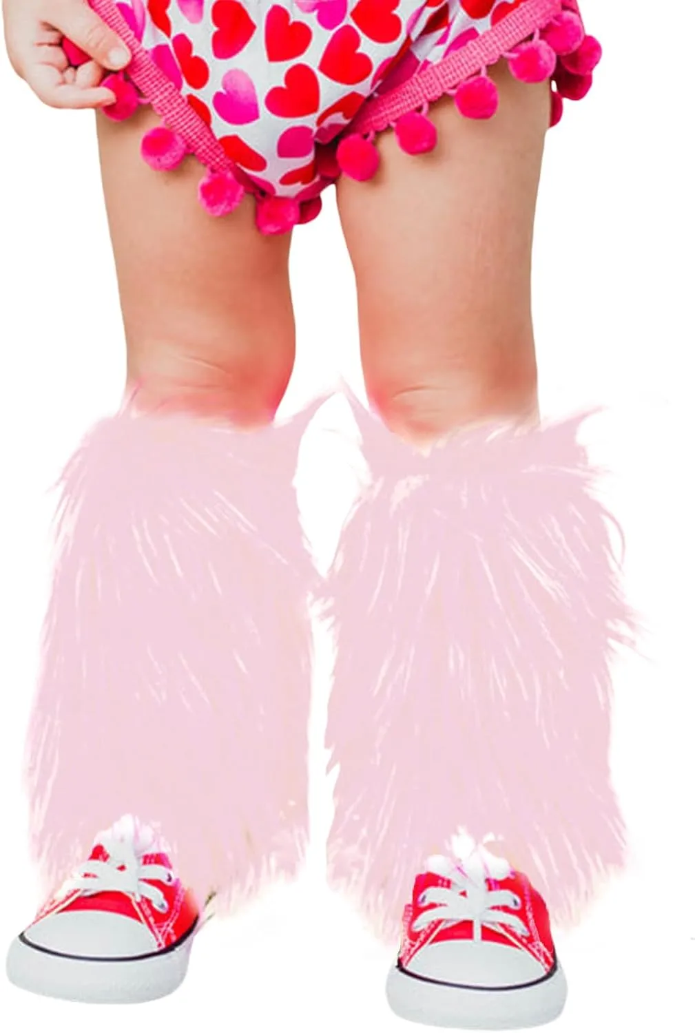 MBMSHEGH Kid Girl Faux Fur Leg Warmers Solid Color Soft Cozy Fuzzy Boot Cuff Cover Party Costumes Winter Clothes