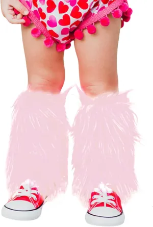 MBMSHEGH Kid Girl Faux Fur Leg Warmers Solid Color Soft Cozy Fuzzy Boot Cuff Cover Party Costumes Winter Clothes