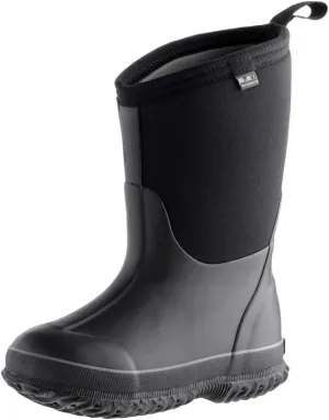 MCIKCC Kids Rubber Rain Boots, Waterproof Solid Classic Pull On Snow Wellies Boot for Children Toddler Boys Girls