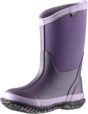 MCIKCC Kids Rubber Rain Boots, Waterproof Solid Classic Pull On Snow Wellies Boot for Children Toddler Boys Girls