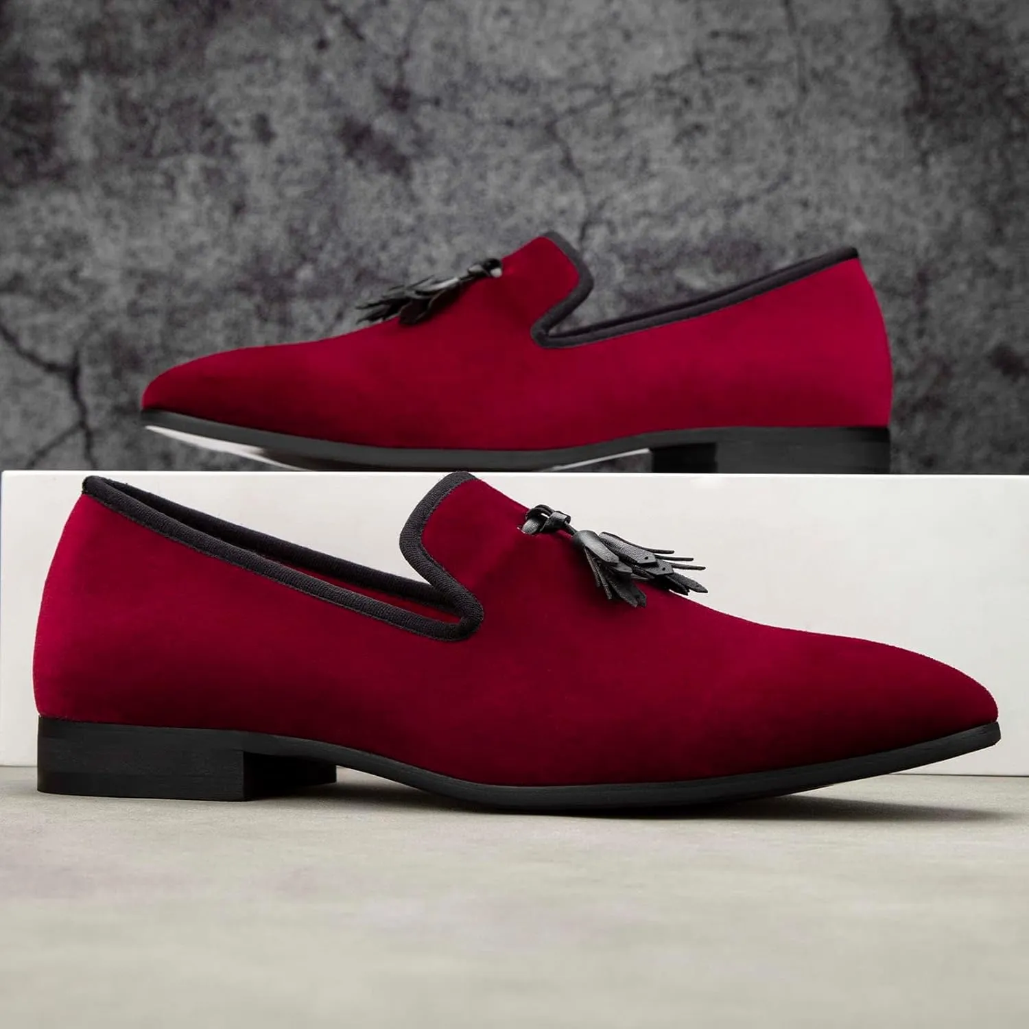 Meijiana Mens Loafers Wedding Dress Shoes Slip-On Loafers for Men Tuxedo Suit Shoes