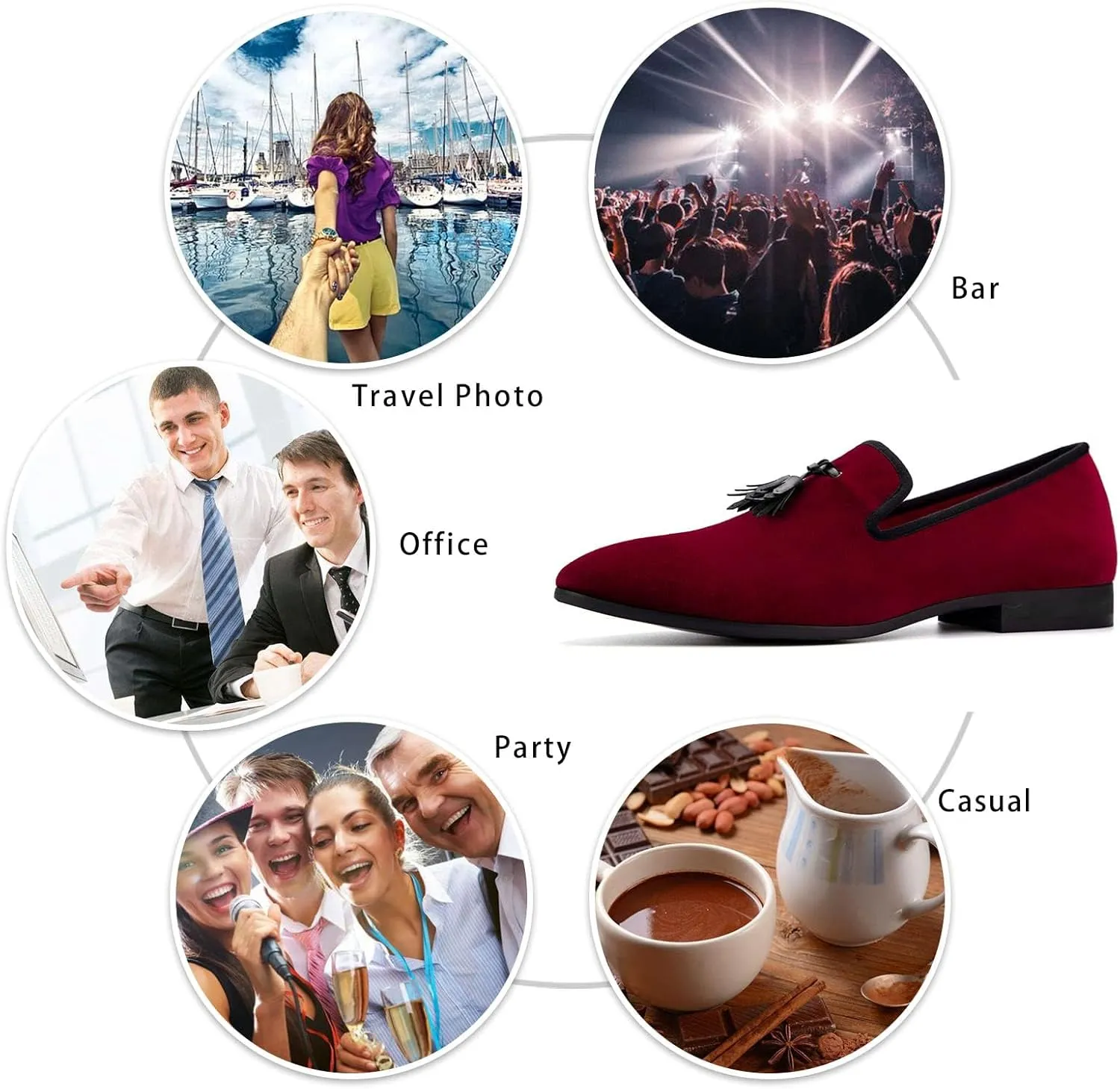 Meijiana Mens Loafers Wedding Dress Shoes Slip-On Loafers for Men Tuxedo Suit Shoes