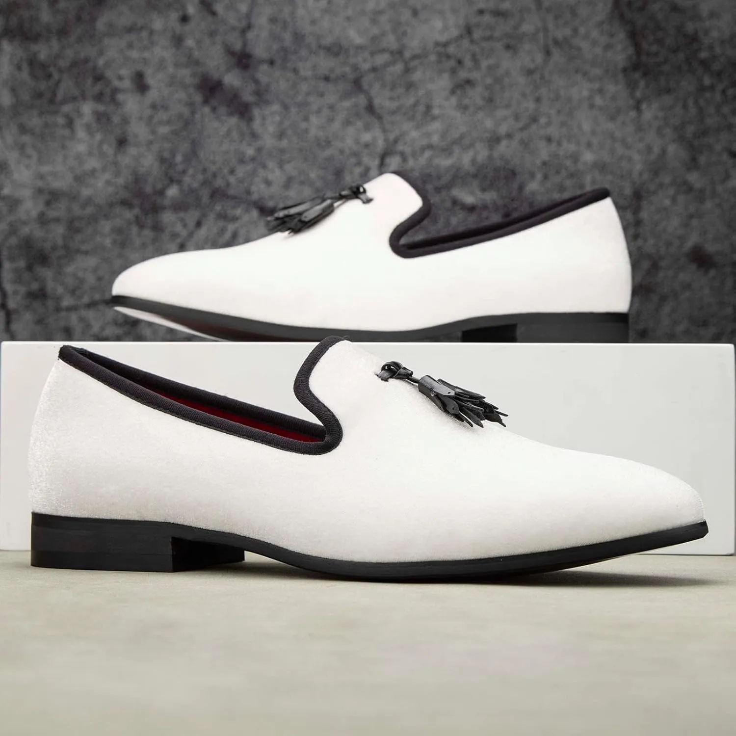 Meijiana Mens Loafers Wedding Dress Shoes Slip-On Loafers for Men Tuxedo Suit Shoes
