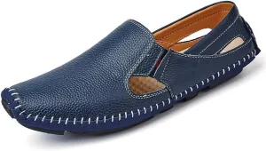 Men Drive Loafers Casual and Fashion Summer Hollow Breathable Leather Boat Moccasins