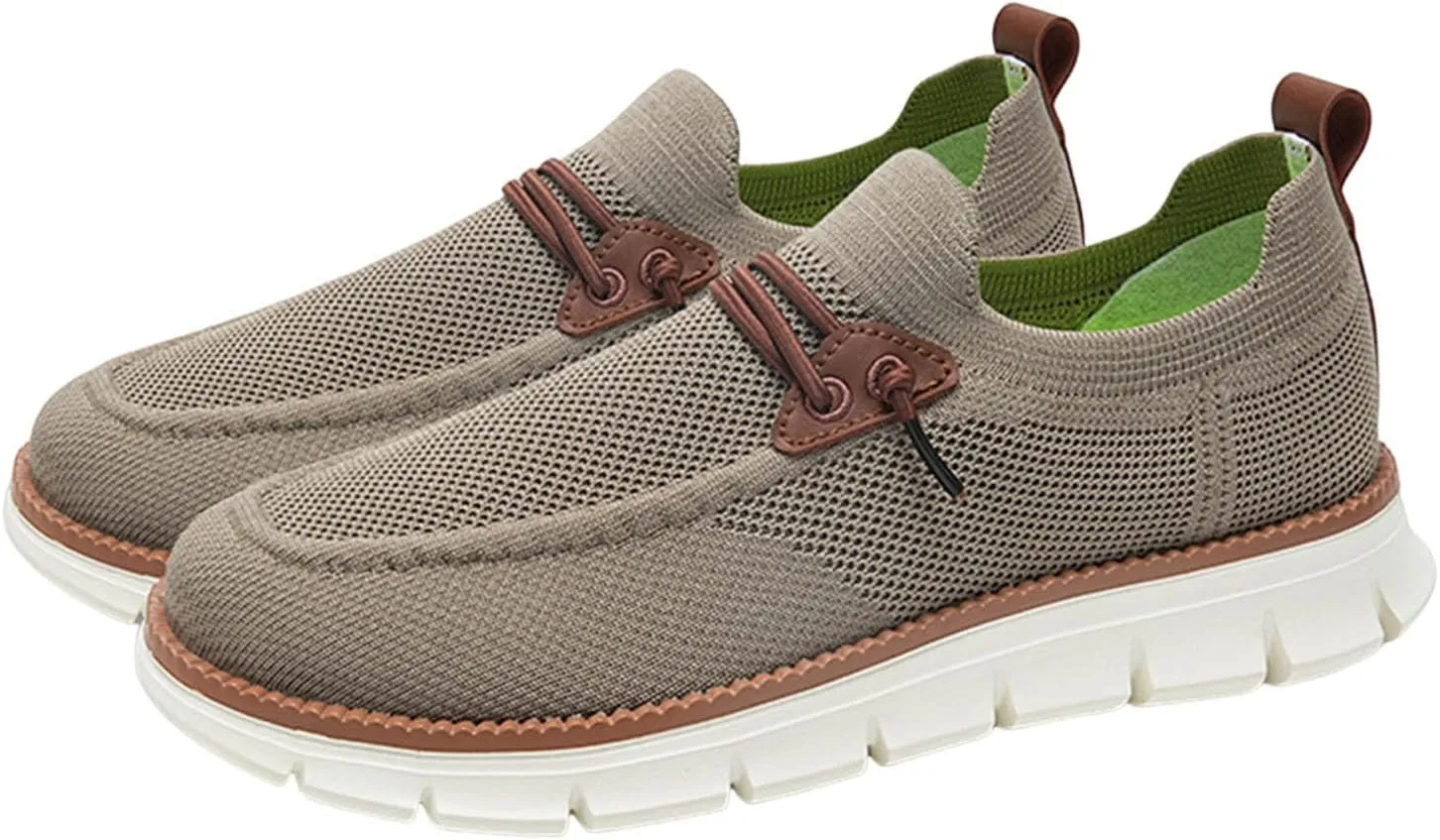 Men Loafers Shoes Casual Slip on Sneakers Fashion Lace up Wolking Dress Business Oxfords Work Lightweight Footwear