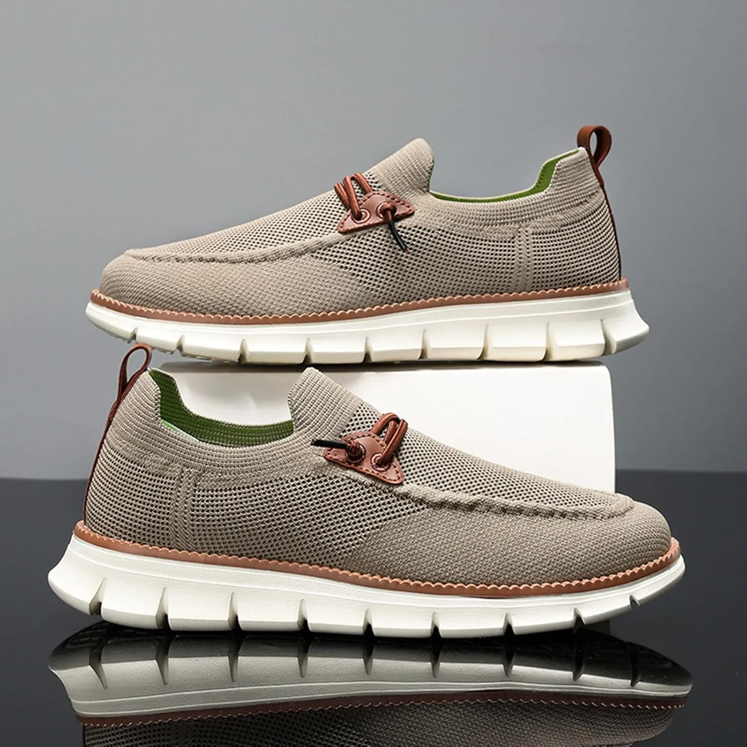 Men Loafers Shoes Casual Slip on Sneakers Fashion Lace up Wolking Dress Business Oxfords Work Lightweight Footwear