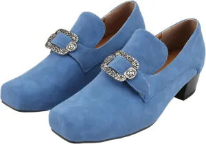 Men Retro Loafers Metal Square Buckle Formal Shoes Halloween Cosplay Shoes