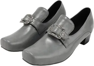 Men Retro Loafers Metal Square Buckle Formal Shoes Halloween Cosplay Shoes