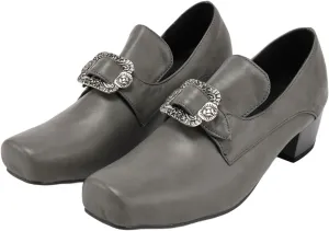 Men Retro Loafers Metal Square Buckle Formal Shoes Halloween Cosplay Shoes