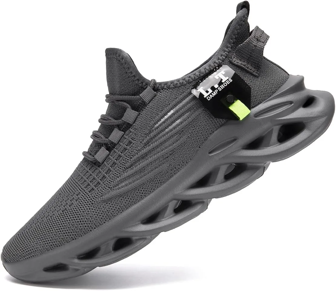 Men Running Shoes Slip On Walking Tennis Gym Sneakers Outdoor Trail Trainers Athletic Jogging Sneaker Road Fashion Workout Breathable Shoes
