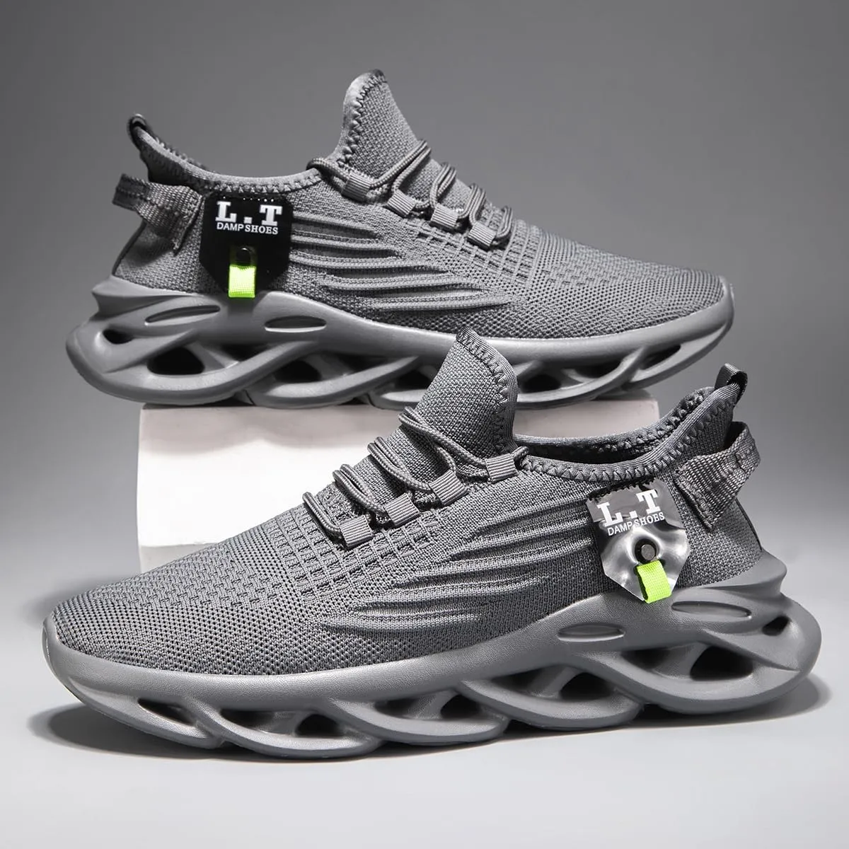 Men Running Shoes Slip On Walking Tennis Gym Sneakers Outdoor Trail Trainers Athletic Jogging Sneaker Road Fashion Workout Breathable Shoes