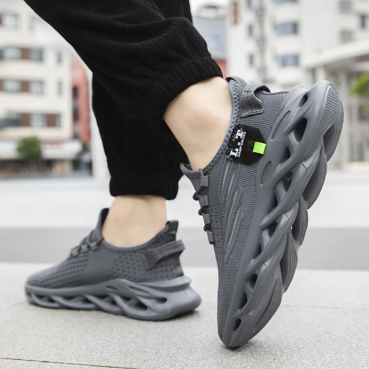 Men Running Shoes Slip On Walking Tennis Gym Sneakers Outdoor Trail Trainers Athletic Jogging Sneaker Road Fashion Workout Breathable Shoes