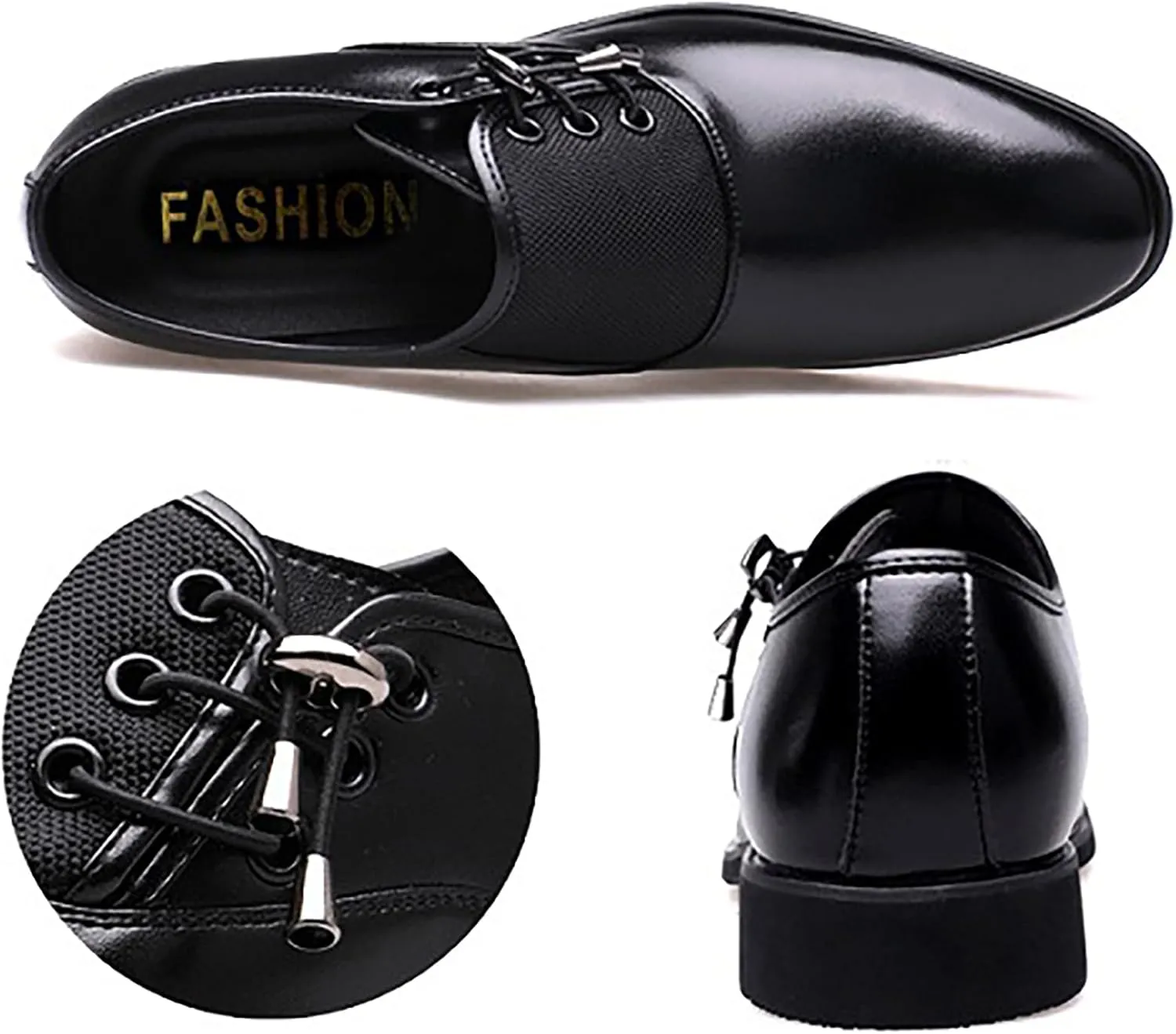 Men Slip on Dress Shoes,Pointed Toe Loafers for Office Wedding Business,Leather Shoes for Men Formal
