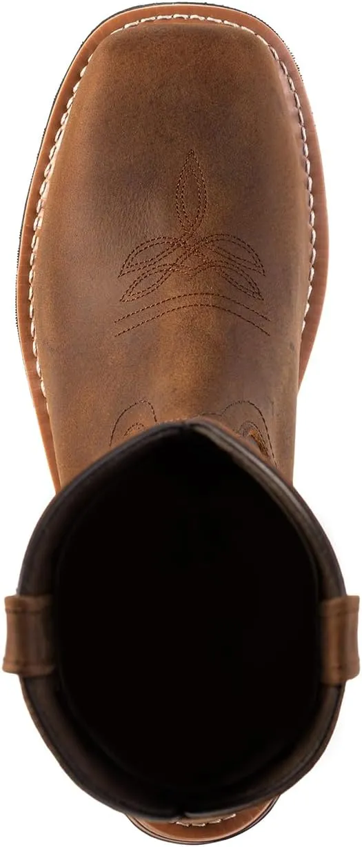 Men's 11-inch Western Embroidery Print Boot, Square Toe Work Boot, Goodyear Welt, Western Cowboy Boots G9828