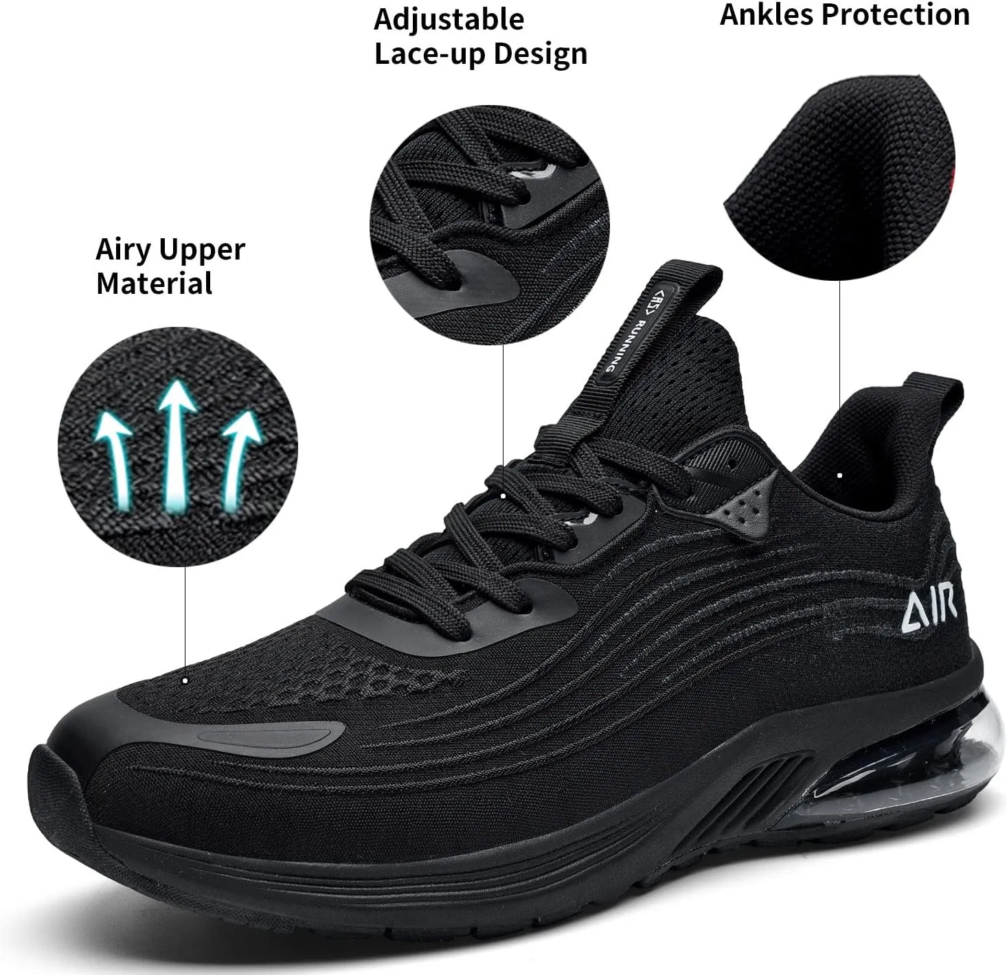 Men's Air Athletic Running Tennis Shoes Fashion Trail Sport Gym Jogging Walking Fitness Sneaker US 7-12.5