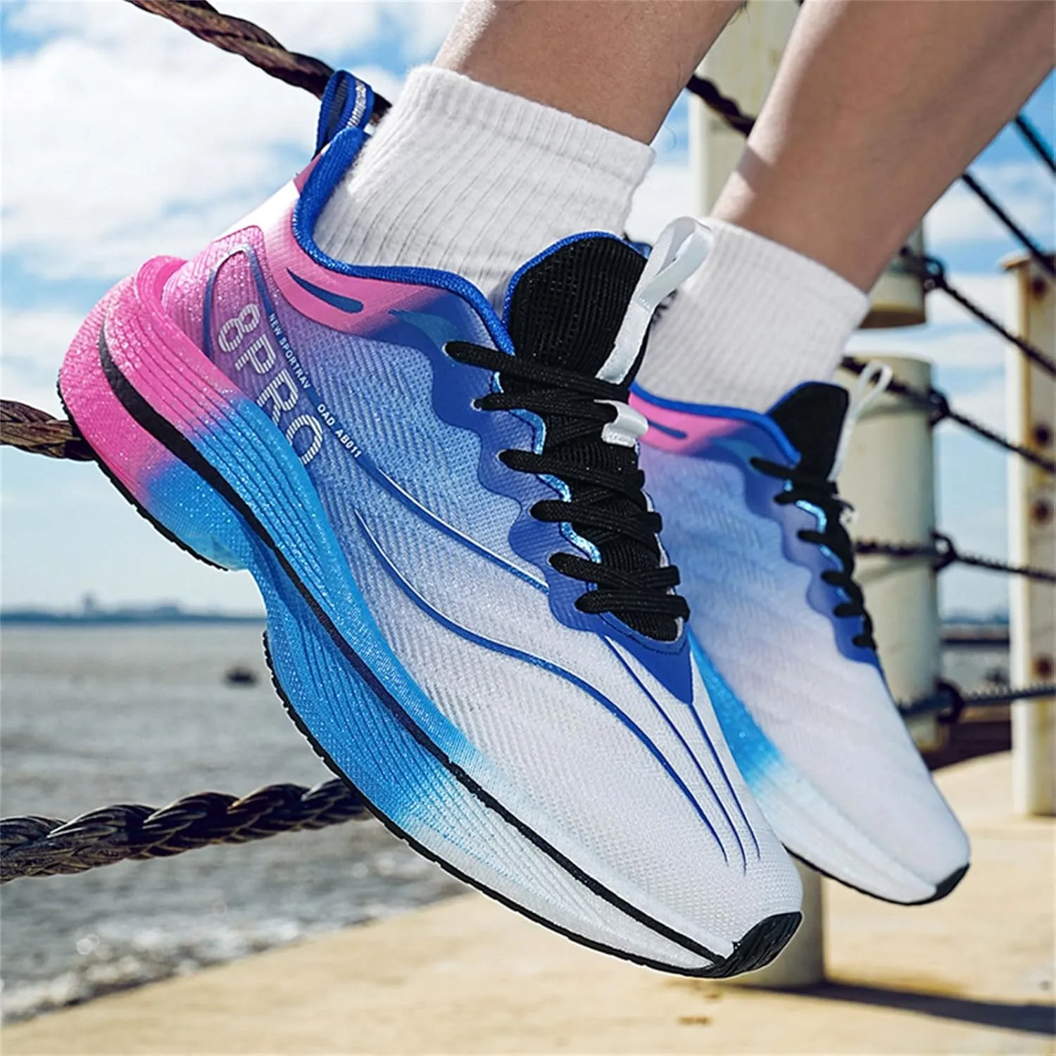 Men‘s Athletic Running Shoes Lightweight Non Slip Walking Shoes Trail Mesh Breathable Cushioning Sneakers Outdoor Jogging Shoes for Men