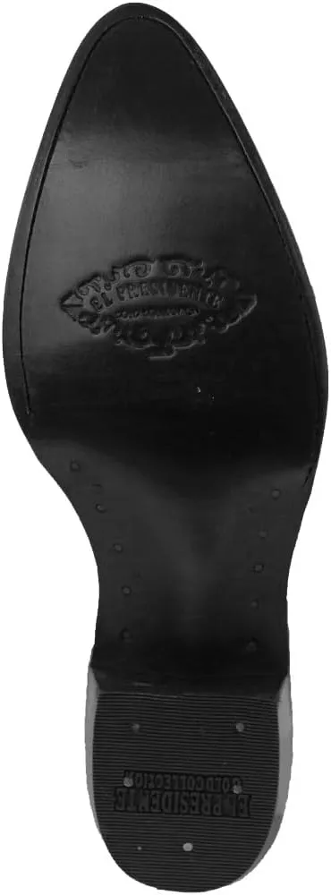 Mens Black Cowboy Western Boots Full Crocodile Tail Print J Toe