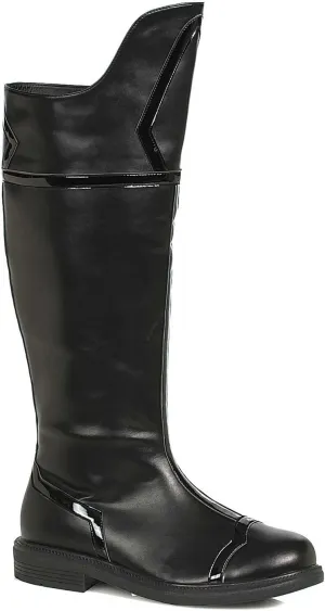 Mens Black Superhero 1.5" Heel Costume Boots Small size 8-9