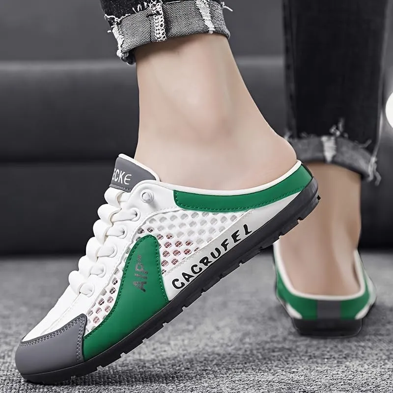 Men's Breathable Non-Slip Slip-On Shoes | Summer Color Block Casual Sneakers for Outdoor Walking, Camping & Everyday Adventures